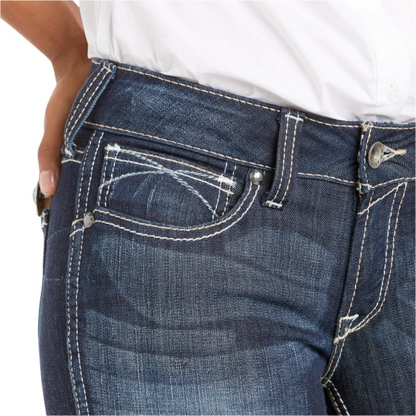 2025 Ariat Womens R.E.A.L. Mid Rise Stretch Outseam Ella Skinny Jean 10018357 - Celestial